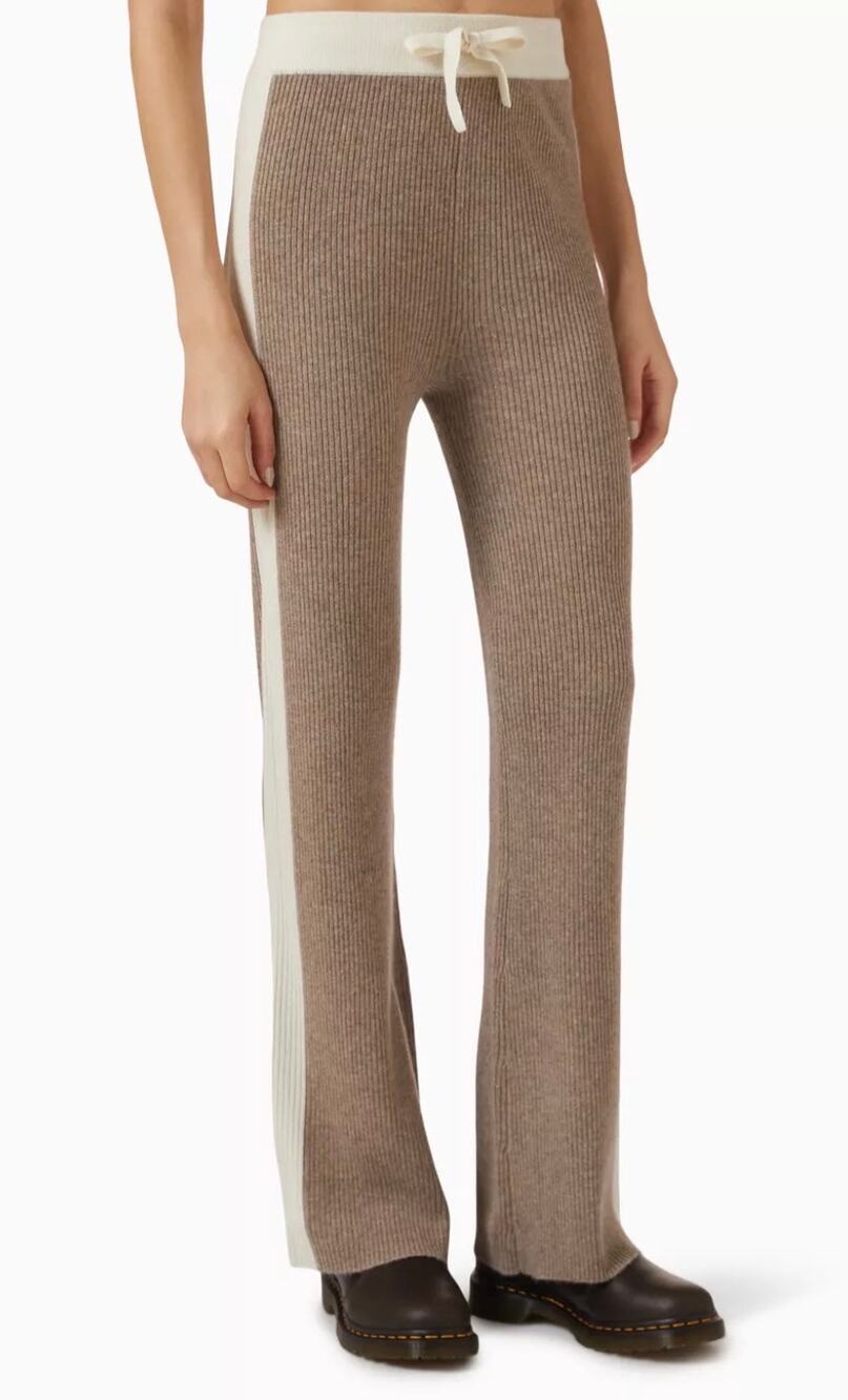 My Sunday Ski Pants Knit Cashmere Blend Drawstring Travel Women's S